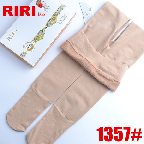 RIRI秋冬新款锦纶高密厚款龙爪毛加绒连裤袜1357#